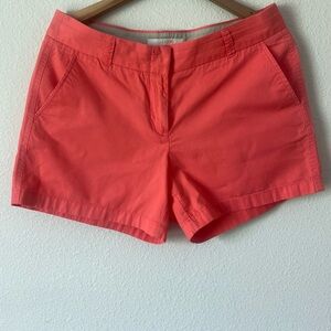 J.Crew Women’s Broken In 5’ Chino Shorts in Coral Pink Size 8